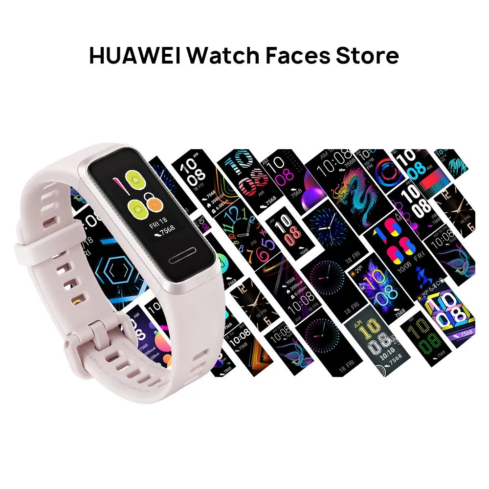 HUAWEI Band 4 Smart Band, Fitness Activities Tracker with 0.96" Color Screen, 24/7 Continuous Heart Rate Monitor, Sleep Tracking, 5ATM Waterproof, up to 6 Days of Usage Time, Sakura Pink