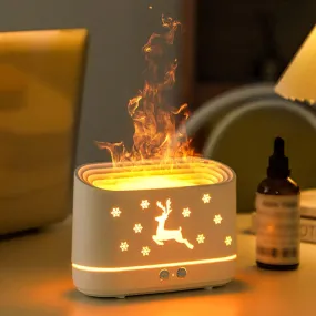 Humidifier for Home, Flame Diffuser/Atmosphere Light Humidifier - Portable Noiseless Aroma Aromatherapy Machine, Auto Shut-Off, Essential Oil Diffuser for Home Office