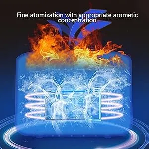 Humidifier for Home, Flame Diffuser/Atmosphere Light Humidifier - Portable Noiseless Aroma Aromatherapy Machine, Auto Shut-Off, Essential Oil Diffuser for Home Office