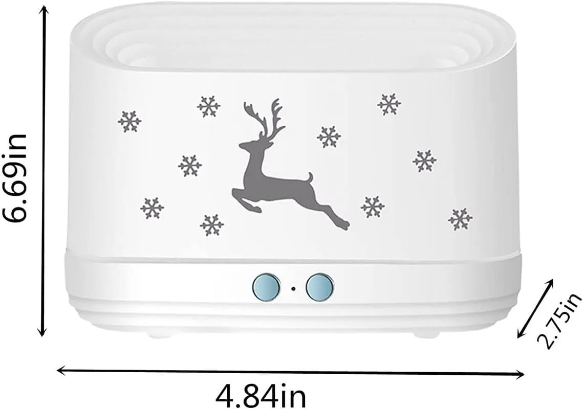 Humidifier for Home, Flame Diffuser/Atmosphere Light Humidifier - Portable Noiseless Aroma Aromatherapy Machine, Auto Shut-Off, Essential Oil Diffuser for Home Office