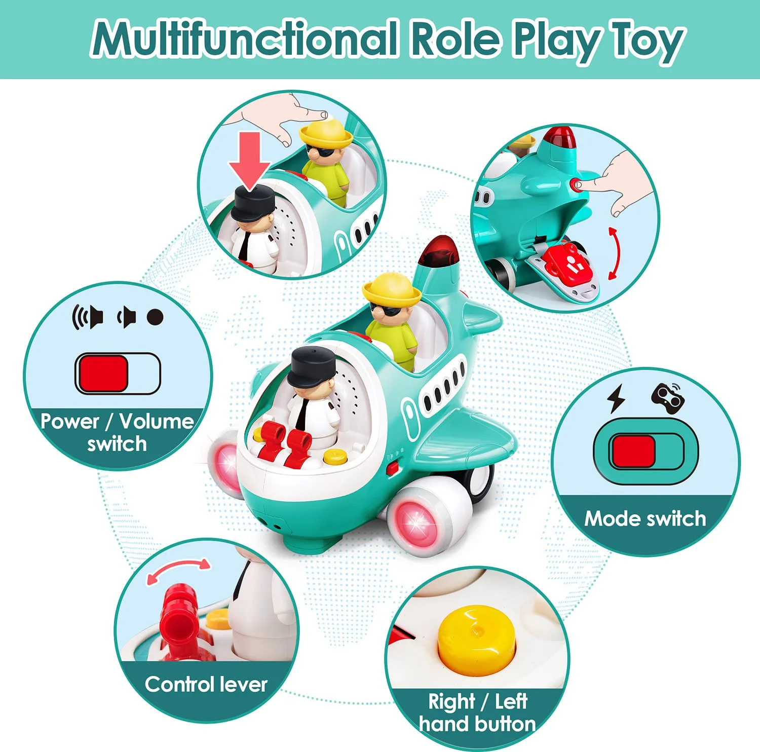 iPlay iLearn™ Baby's RC Airplane