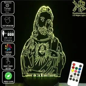 Jesus Christ Religious Statue 3D LED Night Light Lamp