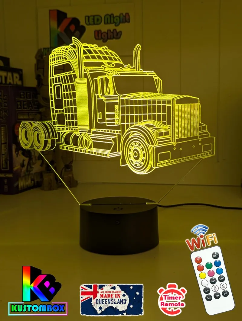 Kenworth Semi Truck C509 3D LED Night Light Lamp