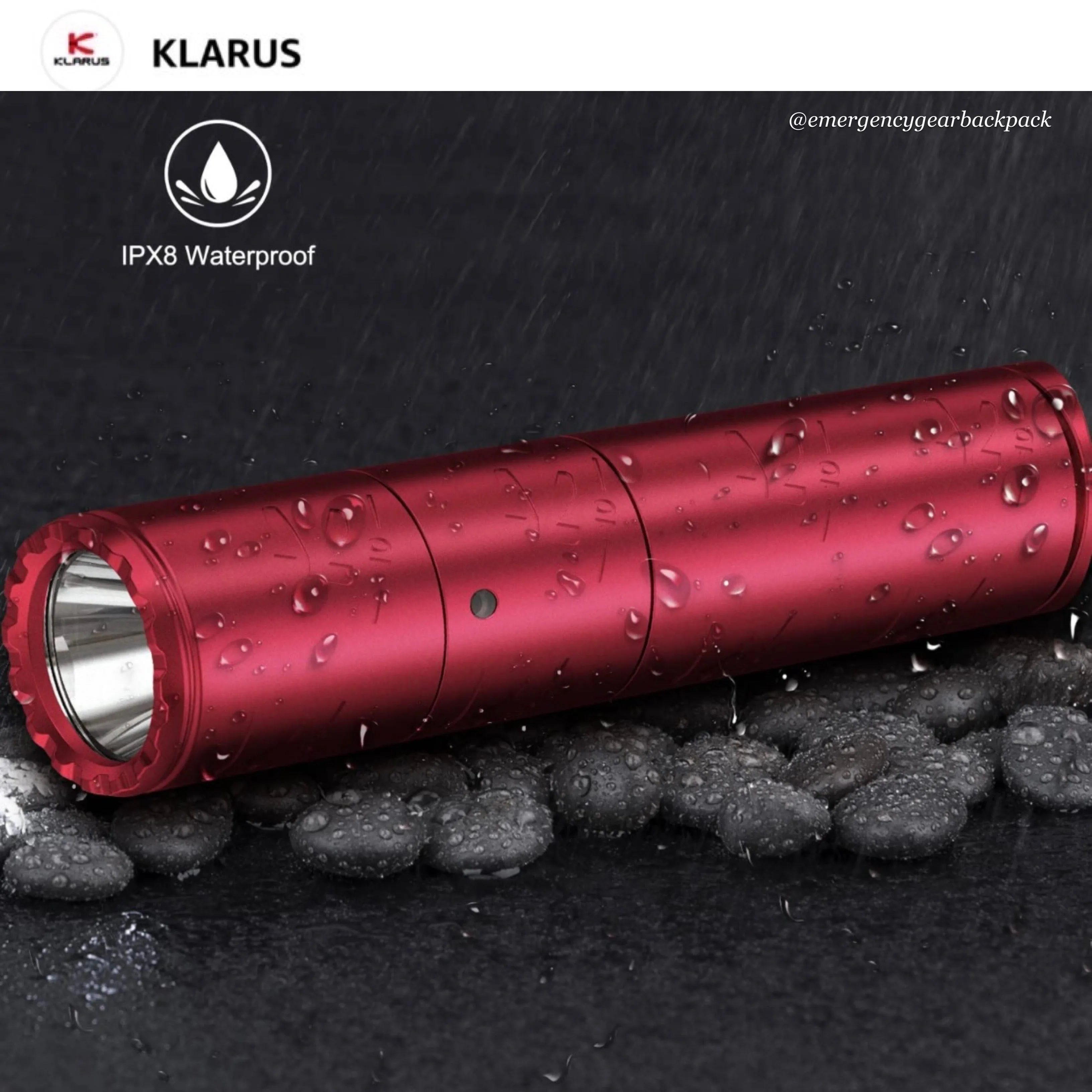 Klarus K10 EDC Flashlight 1200 Lumens 185M EDC Flashlight