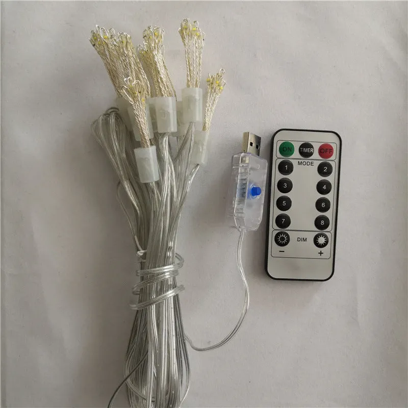 LED Dandelion Firework String Light 8 Modes Xmas Lighting Garden Decoration