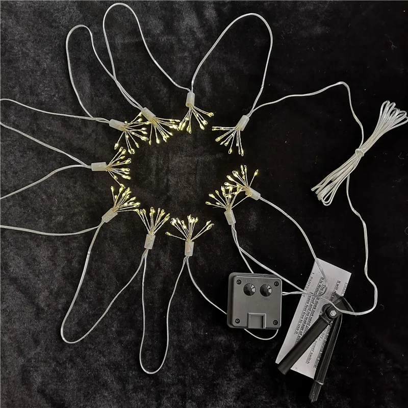 LED Dandelion Firework String Light 8 Modes Xmas Lighting Garden Decoration