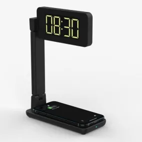LED Desk Lamp - Night Light, Alarm Clock, Wireless Charger