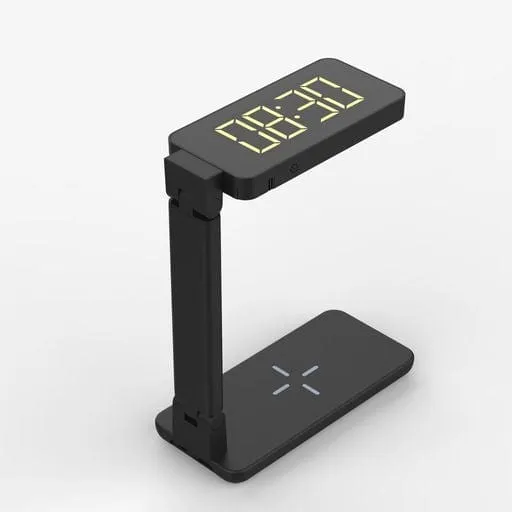 LED Desk Lamp - Night Light, Alarm Clock, Wireless Charger