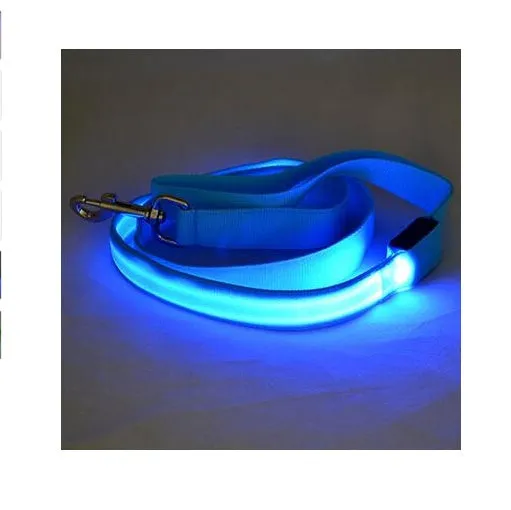 LED Illuminated Traction Nylon Pet Leash / Correa de nailon para mascotas con tracción e iluminación LED