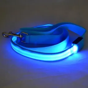 LED Illuminated Traction Nylon Pet Leash / Correa de nailon para mascotas con tracción e iluminación LED