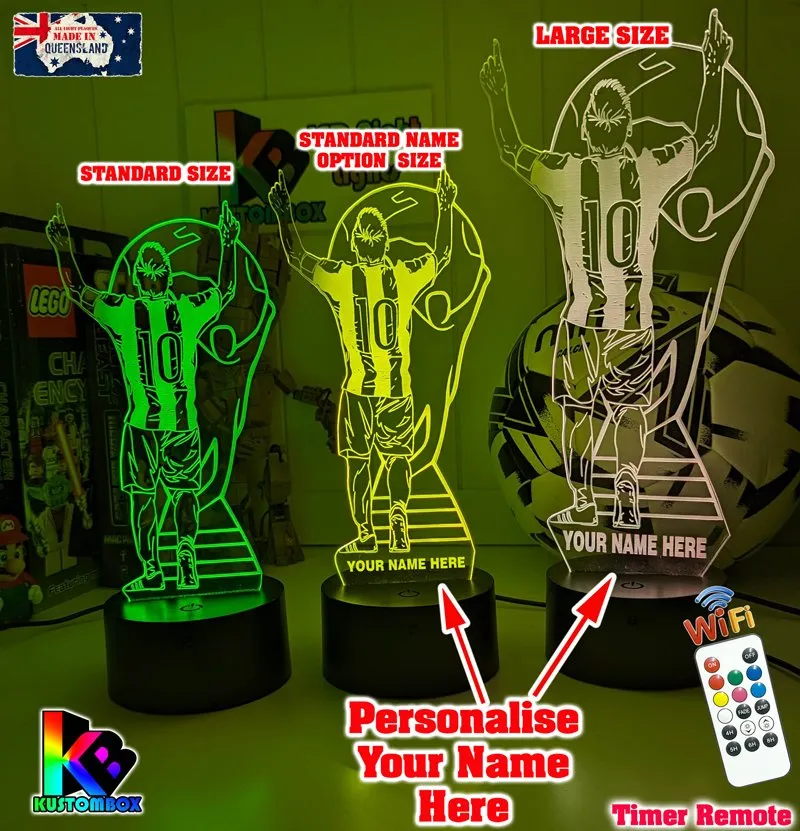 Lionel Messi Footballer Player World Cup 3D LED Night Light