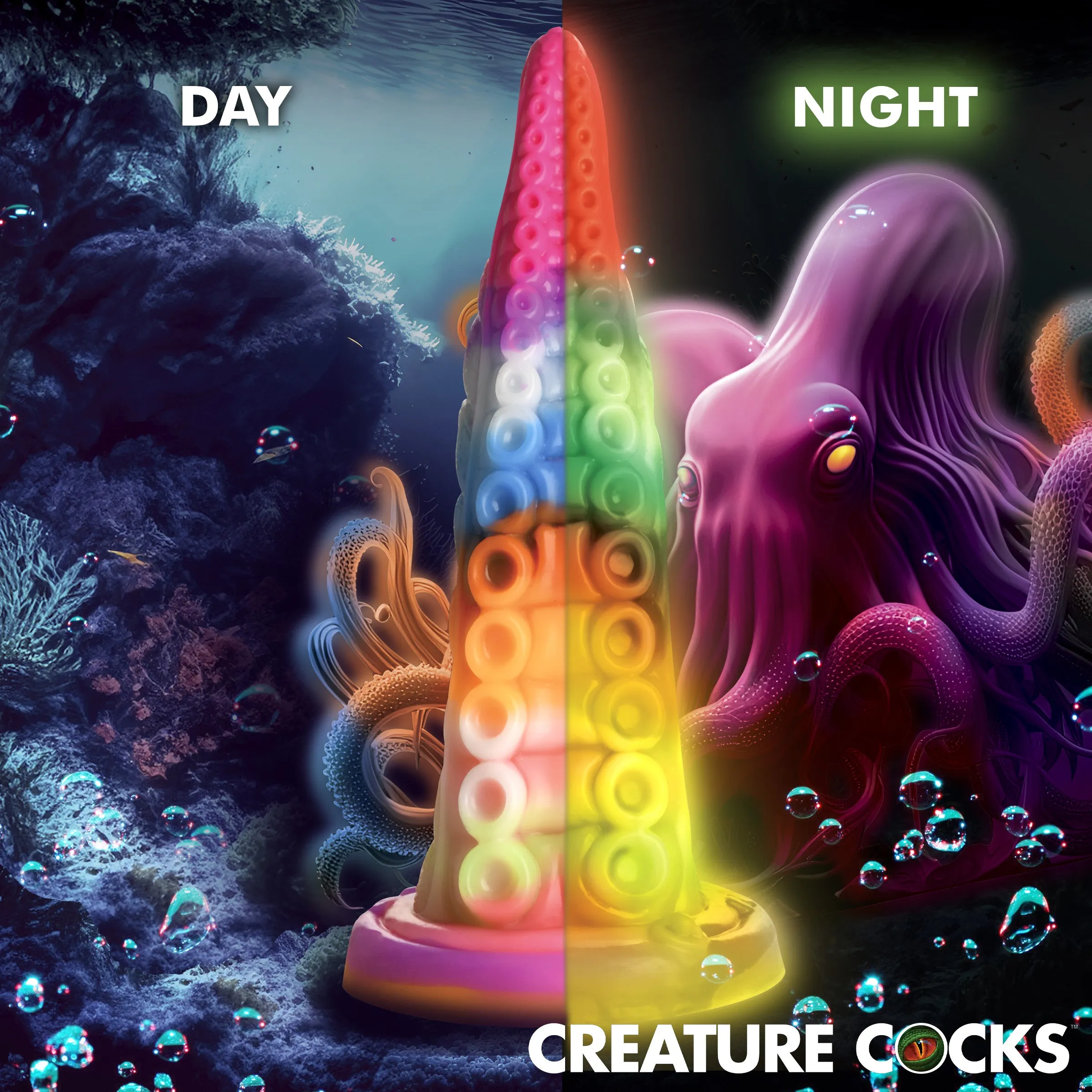 Luminoctopus Glow-in-the-dark Tentacle Dildo