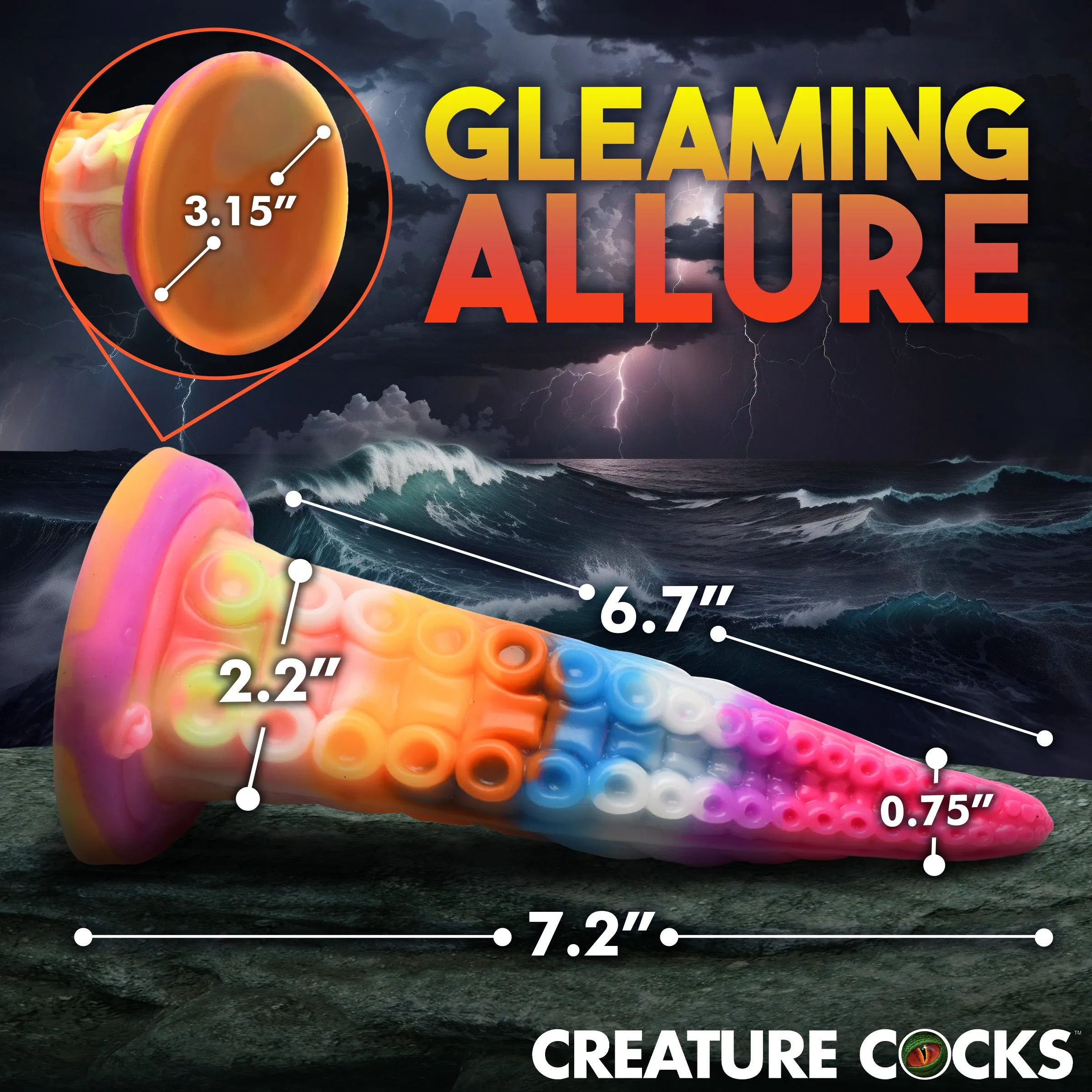 Luminoctopus Glow-in-the-dark Tentacle Dildo