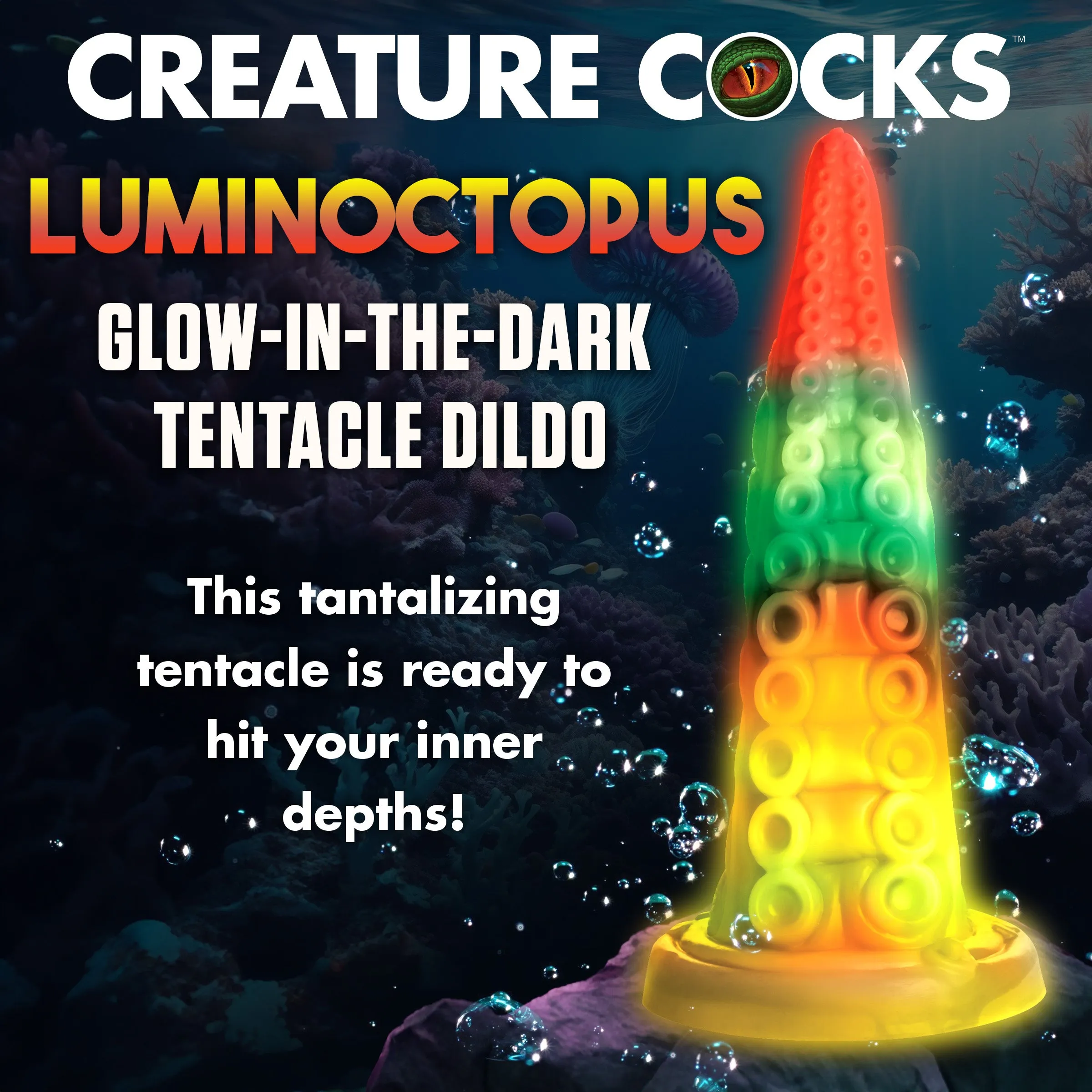 Luminoctopus Glow-in-the-dark Tentacle Dildo