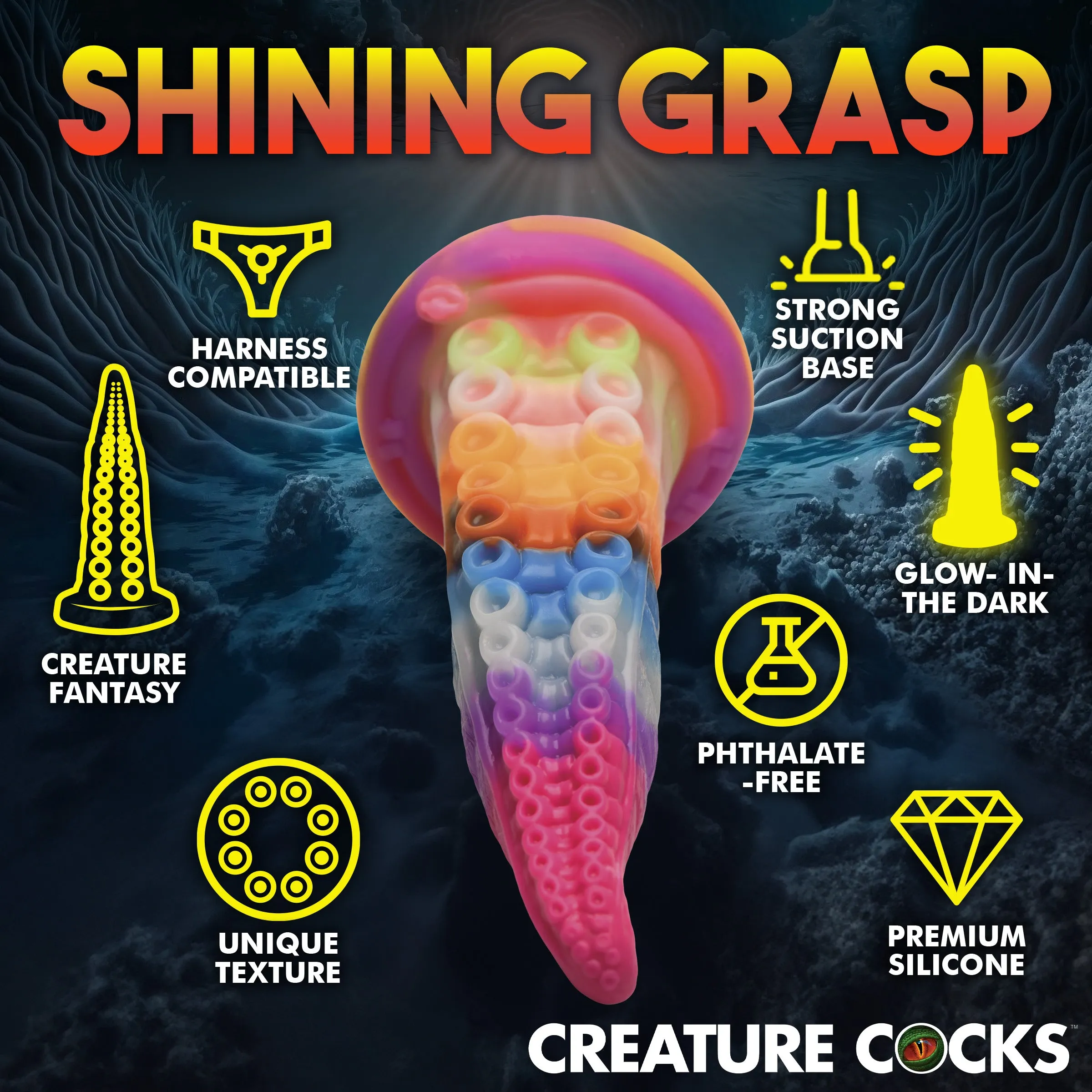 Luminoctopus Glow-in-the-dark Tentacle Dildo