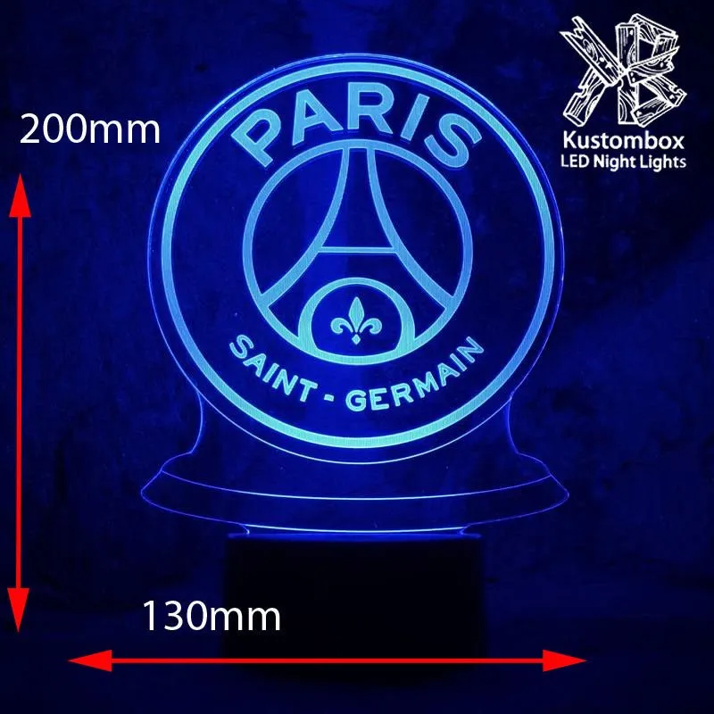 Paris Saint-Germain Football Club 3d LED Night Light Lamp