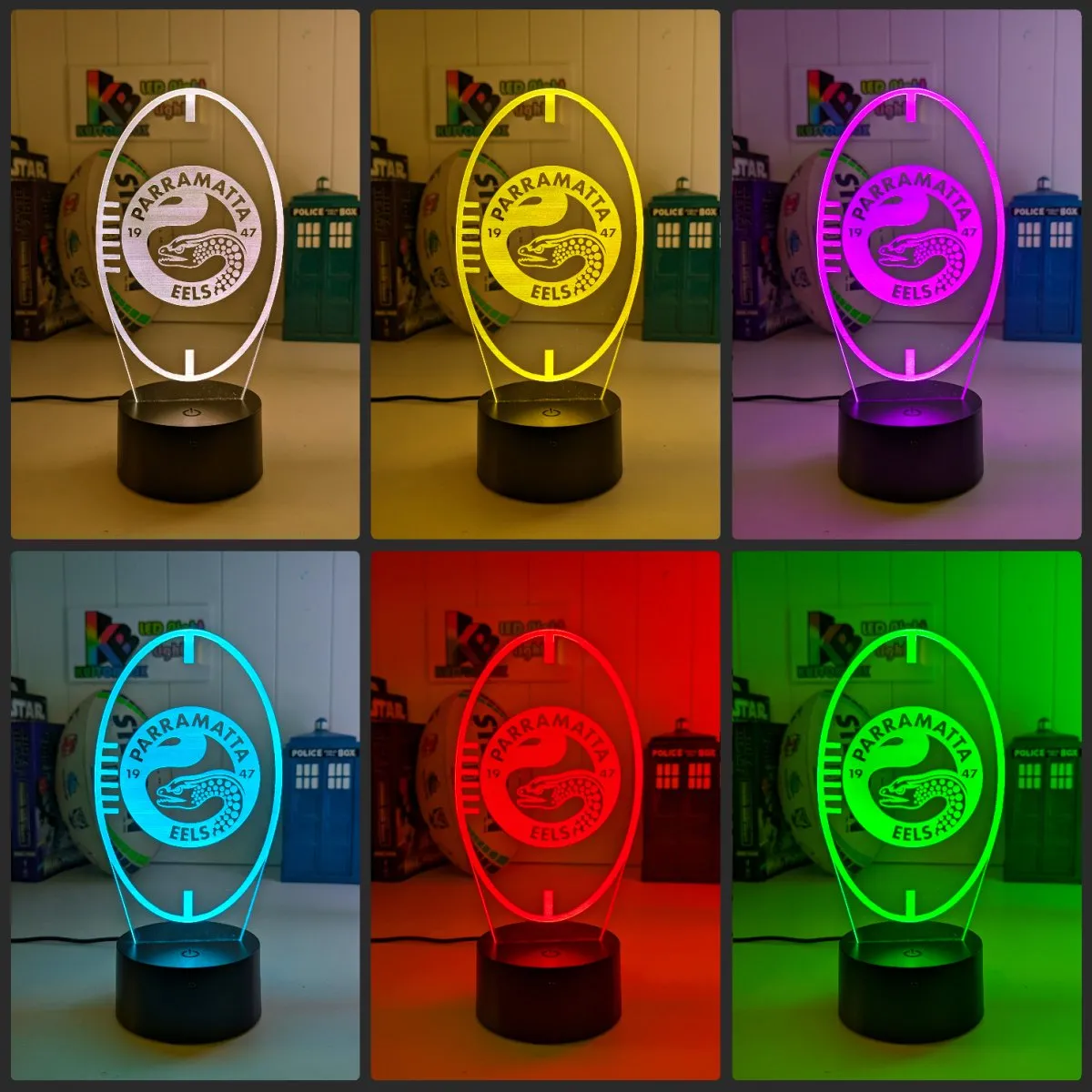 Parramatta Eels Rugby League Club 3D LED Night Light Lamp