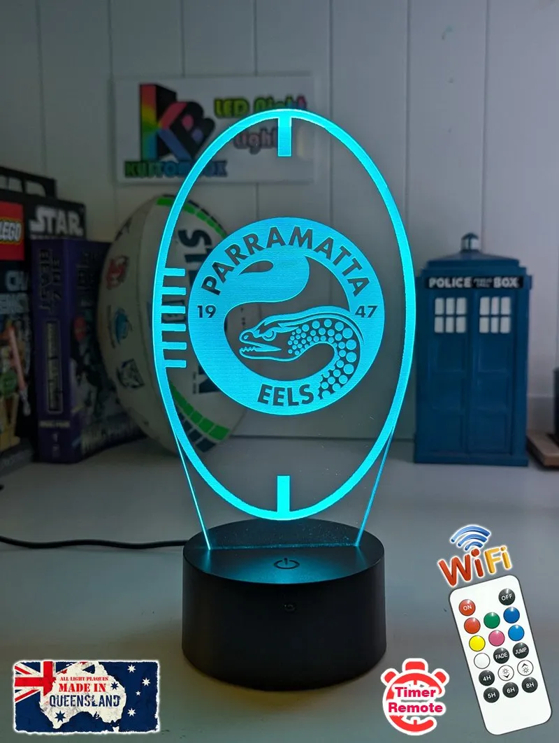 Parramatta Eels Rugby League Club 3D LED Night Light Lamp
