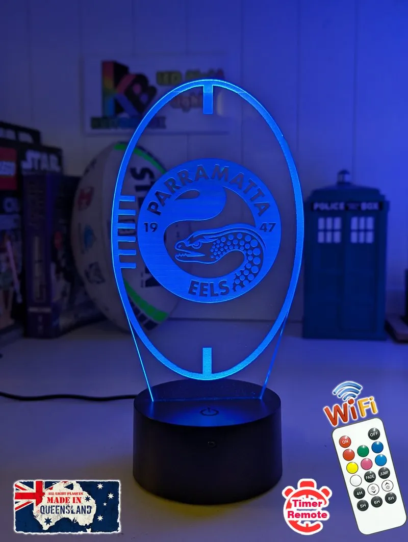 Parramatta Eels Rugby League Club 3D LED Night Light Lamp