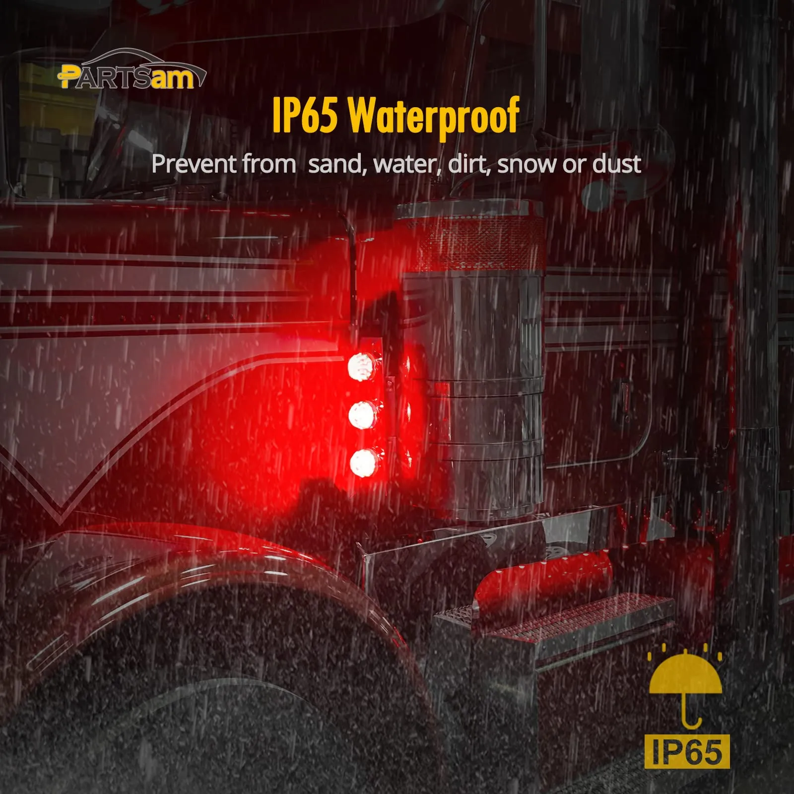 Partsam Side Marker Lights for Freightliner Kenworth Peterbilt