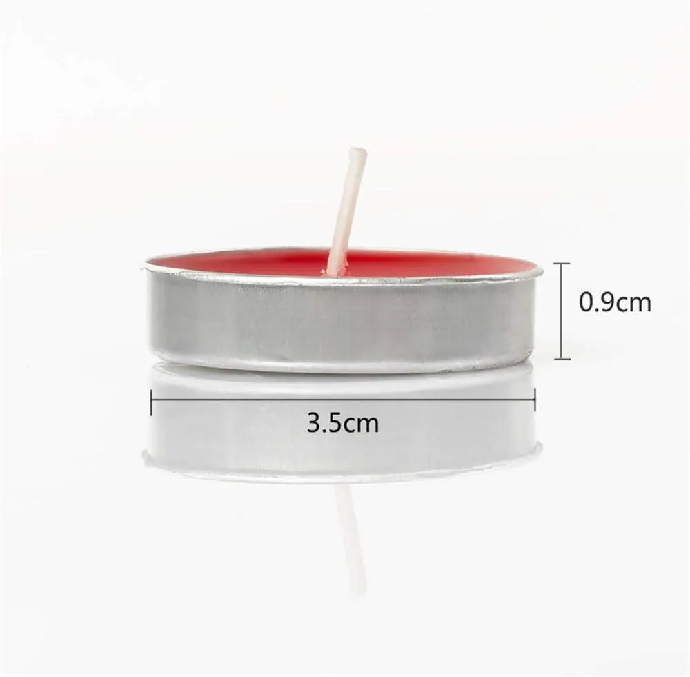 PeepalComm Premium Unscented Smokeless T-Light Candles Set of 200 for Diwali Decoration,Home,Office (Red Set of 200)