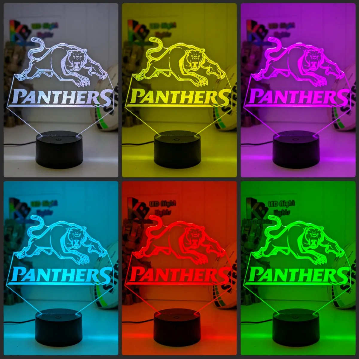 PENRITH PANTHERS Rugby League Football Club LED Night Light