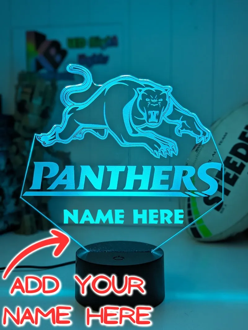 PENRITH PANTHERS Rugby League Football Club LED Night Light