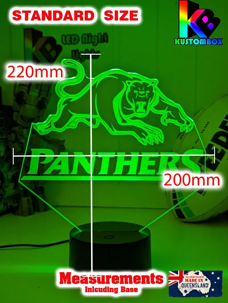 PENRITH PANTHERS Rugby League Football Club LED Night Light