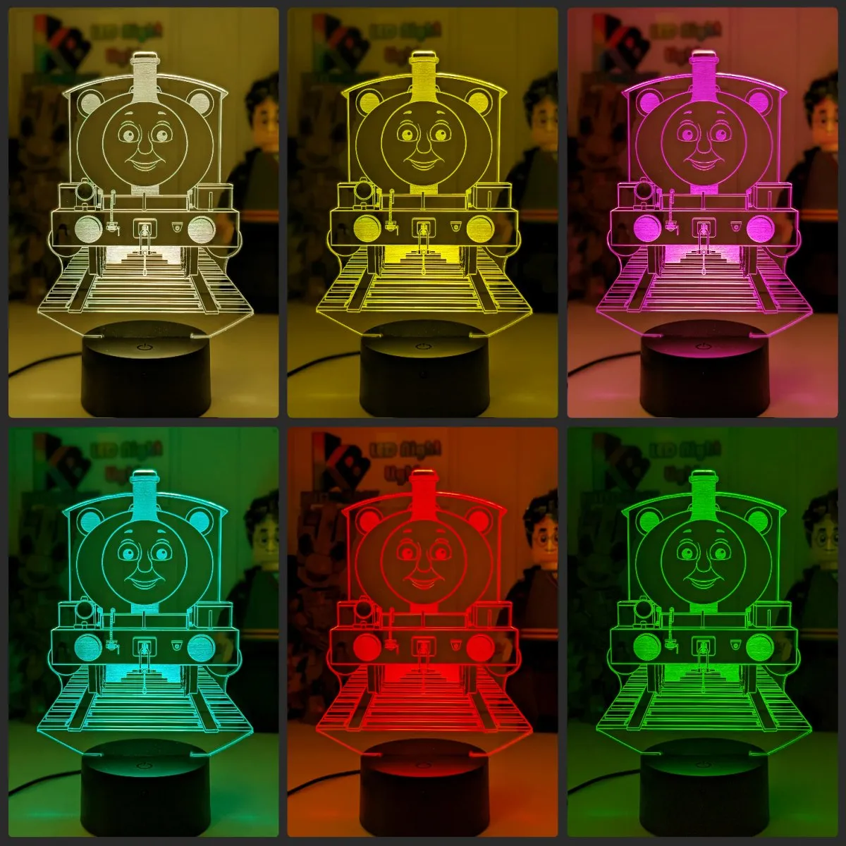 Percy Green Saddle Tank Engine 3D LED Night Light Lamp