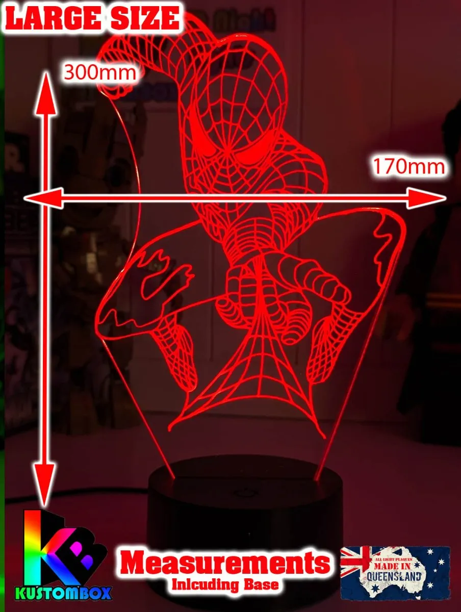 PERSONALISED NAME SPIDERMAN 3D LED Night Light Lamp