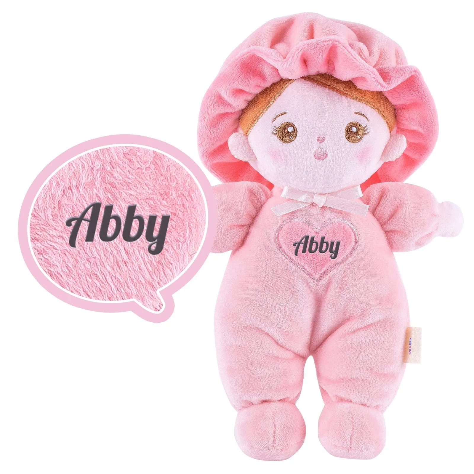 Personalized Mini Plush Baby Girl Doll & Gift Set