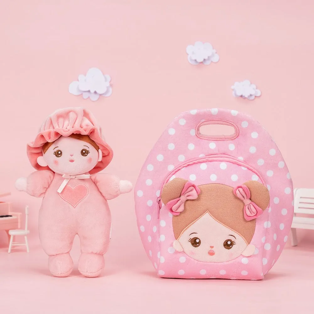 Personalized Pink Large Lunch Bag   Plush Doll