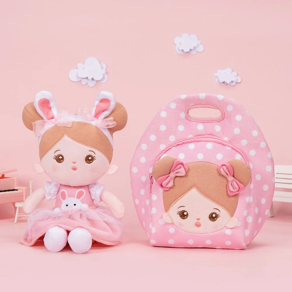 Personalized Pink Large Lunch Bag   Plush Doll