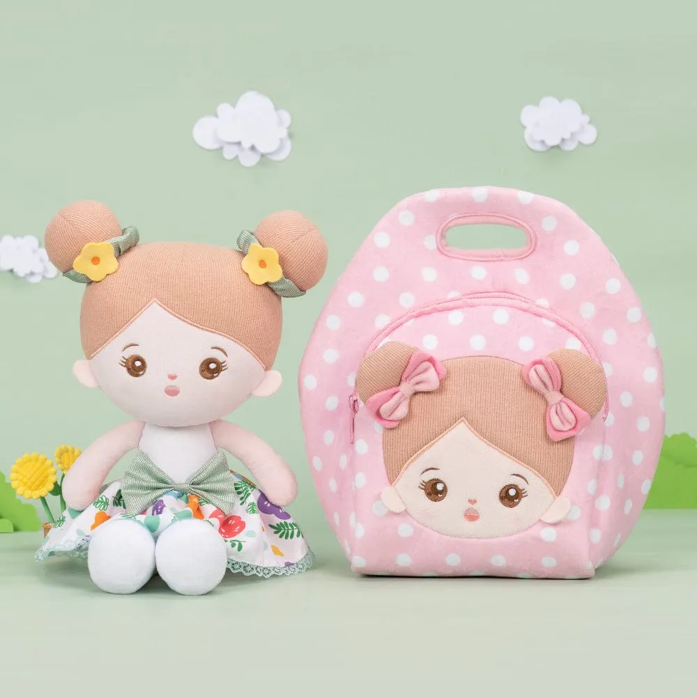 Personalized Pink Large Lunch Bag   Plush Doll