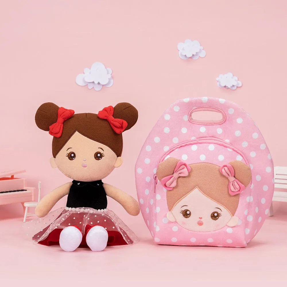 Personalized Pink Large Lunch Bag   Plush Doll