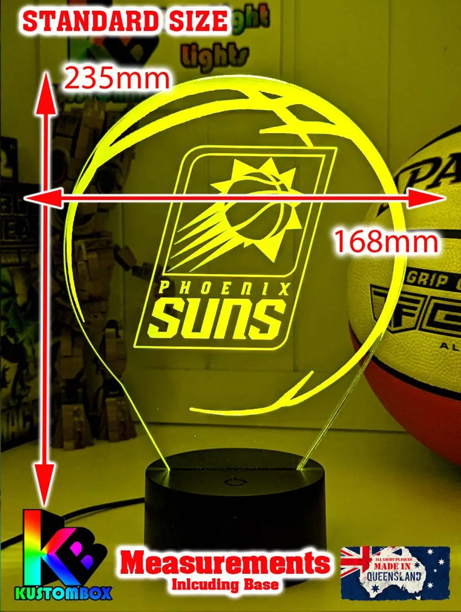 PHOENIX SUNS BASKETBALLTeam 3D LED Night Light Lamp