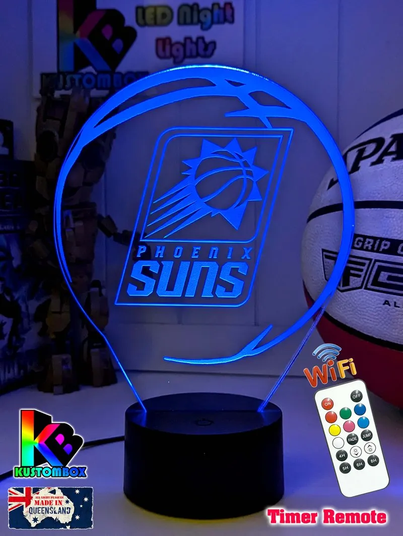 PHOENIX SUNS BASKETBALLTeam 3D LED Night Light Lamp