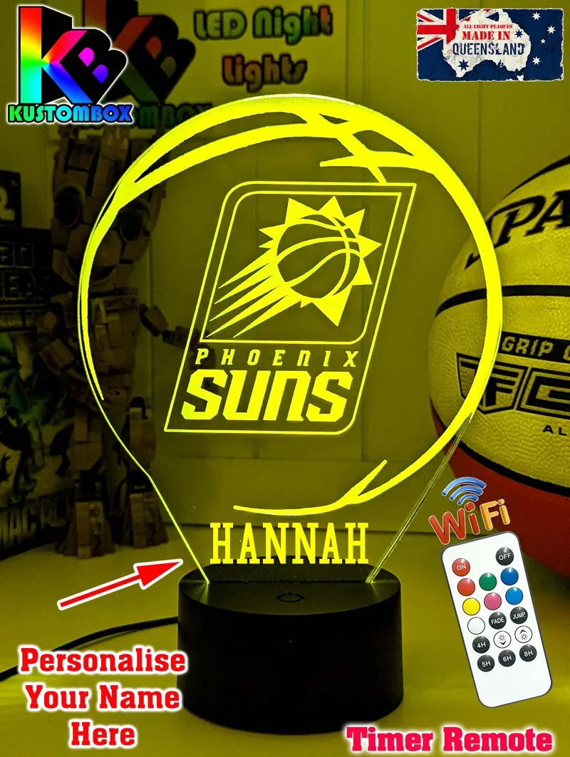 PHOENIX SUNS BASKETBALLTeam 3D LED Night Light Lamp
