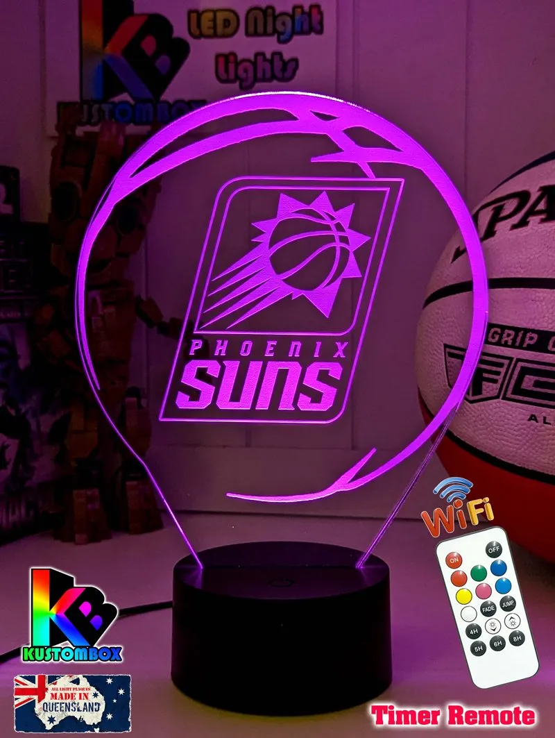 PHOENIX SUNS BASKETBALLTeam 3D LED Night Light Lamp