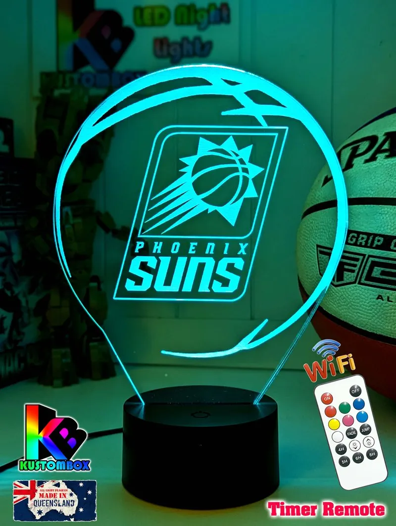 PHOENIX SUNS BASKETBALLTeam 3D LED Night Light Lamp