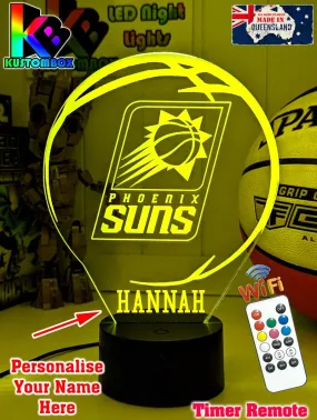 PHOENIX SUNS BASKETBALLTeam 3D LED Night Light Lamp