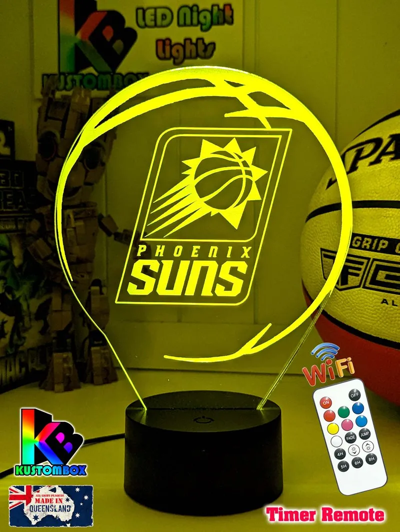 PHOENIX SUNS BASKETBALLTeam 3D LED Night Light Lamp