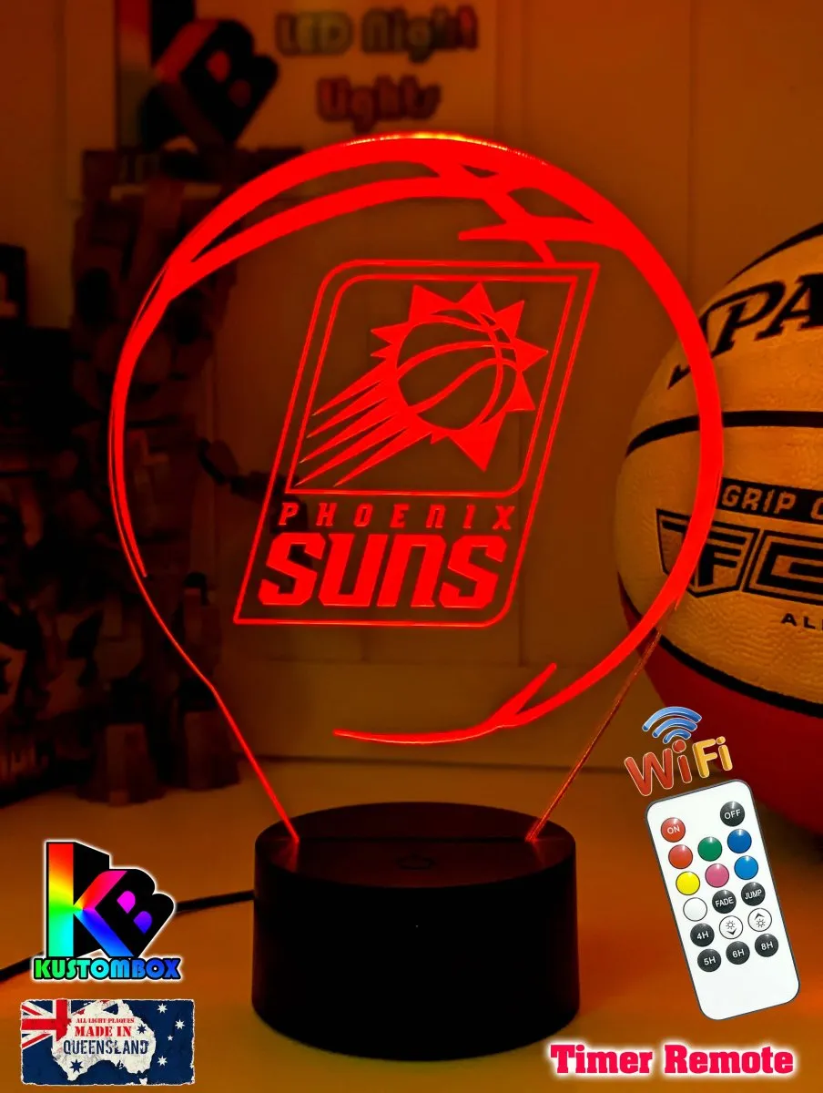 PHOENIX SUNS BASKETBALLTeam 3D LED Night Light Lamp
