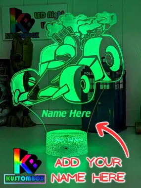 RACING CAR F1 3D LED NIGHT LIGHT LAMP CHILDREN'S BEDROOM