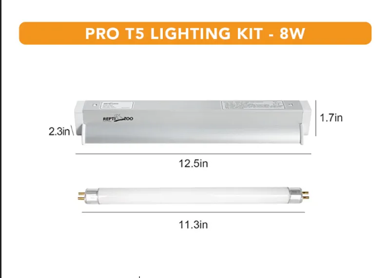 REPTIZOO PRO T5 5.0 UVB LIGHTING KIT