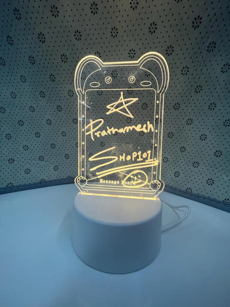 Rewritable Light-Up Message Box Display for Notes and Ideas