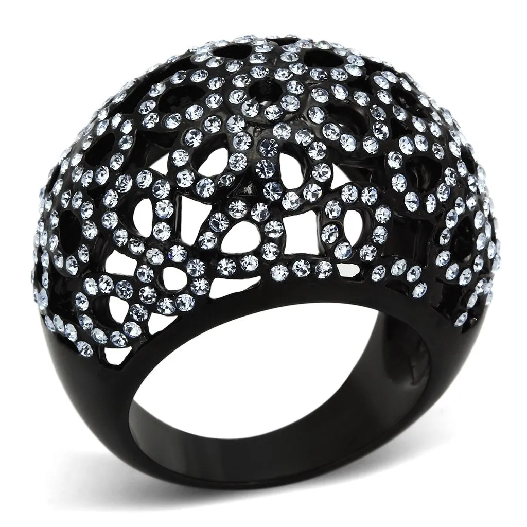 Ring Top GRD Crystal Light Sapphire TK1003 for Women Style Stainless