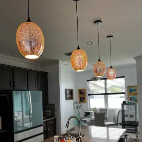 Rylight 3D Colorful Glass Fireworks Art Pendant Light