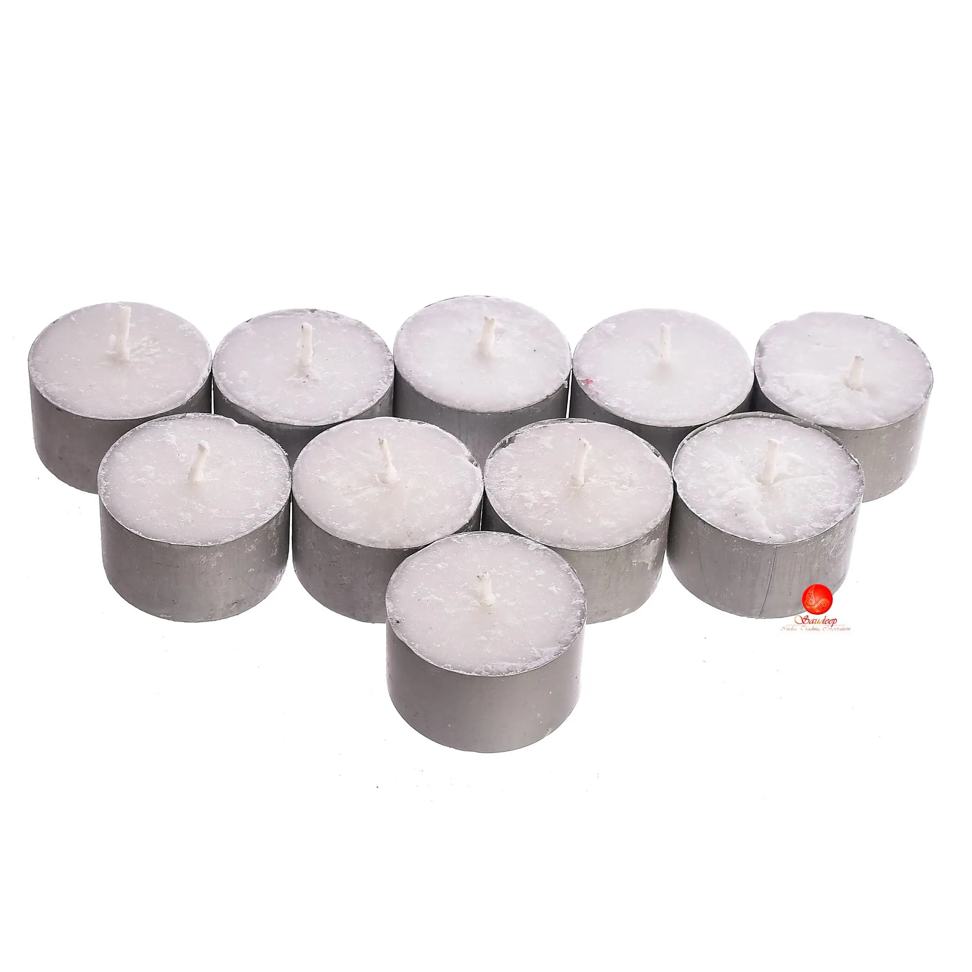 Saudeep India Tealight Candles | 9 Hour Long Time Buring Wax Tealight Candle | Unscented Tea Light Candles (60)