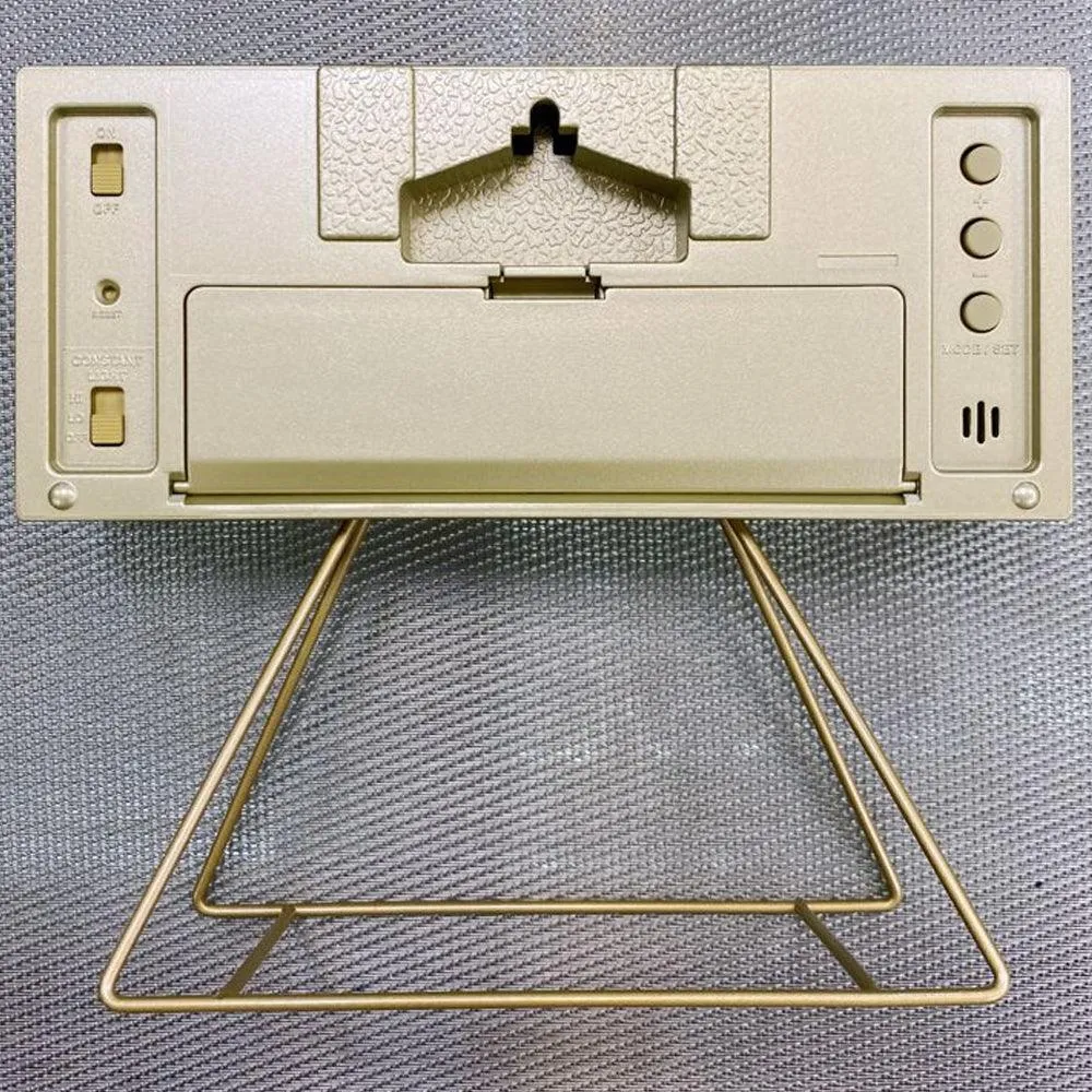 Seiko Gold LCD Timer Digital Alarm Clock With Stand QHL084G